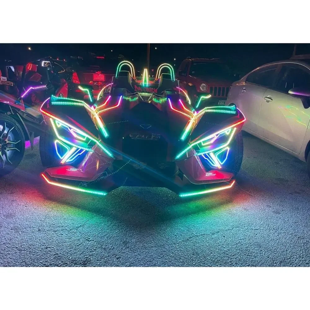 6PCS RGB Dream Color CHASING Addressable LEDs Overlay Lighting LED Lights Ang...
